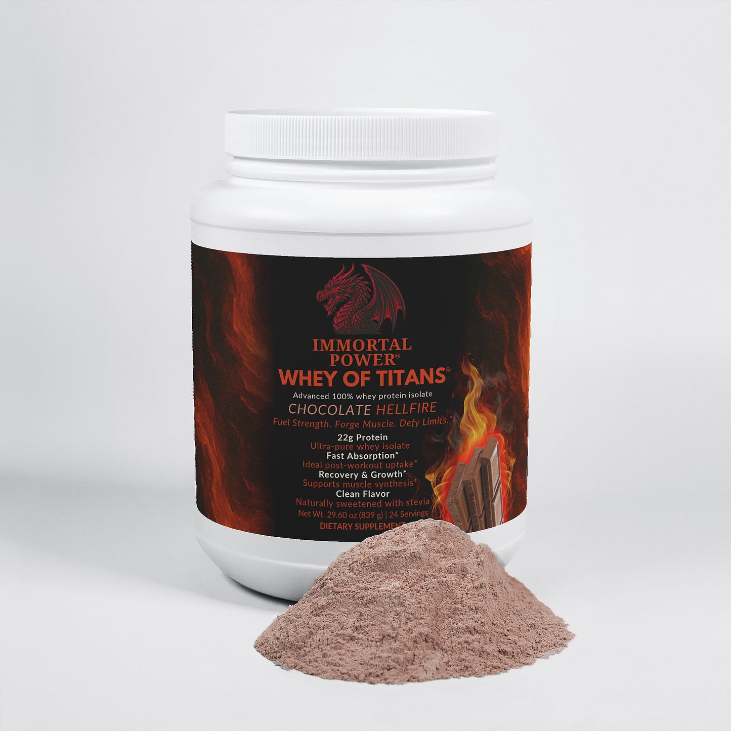 IMMORTAL POWER™ — Whey of Titans 100% Whey Protein Isolate (Chocolate HELLFIRE)