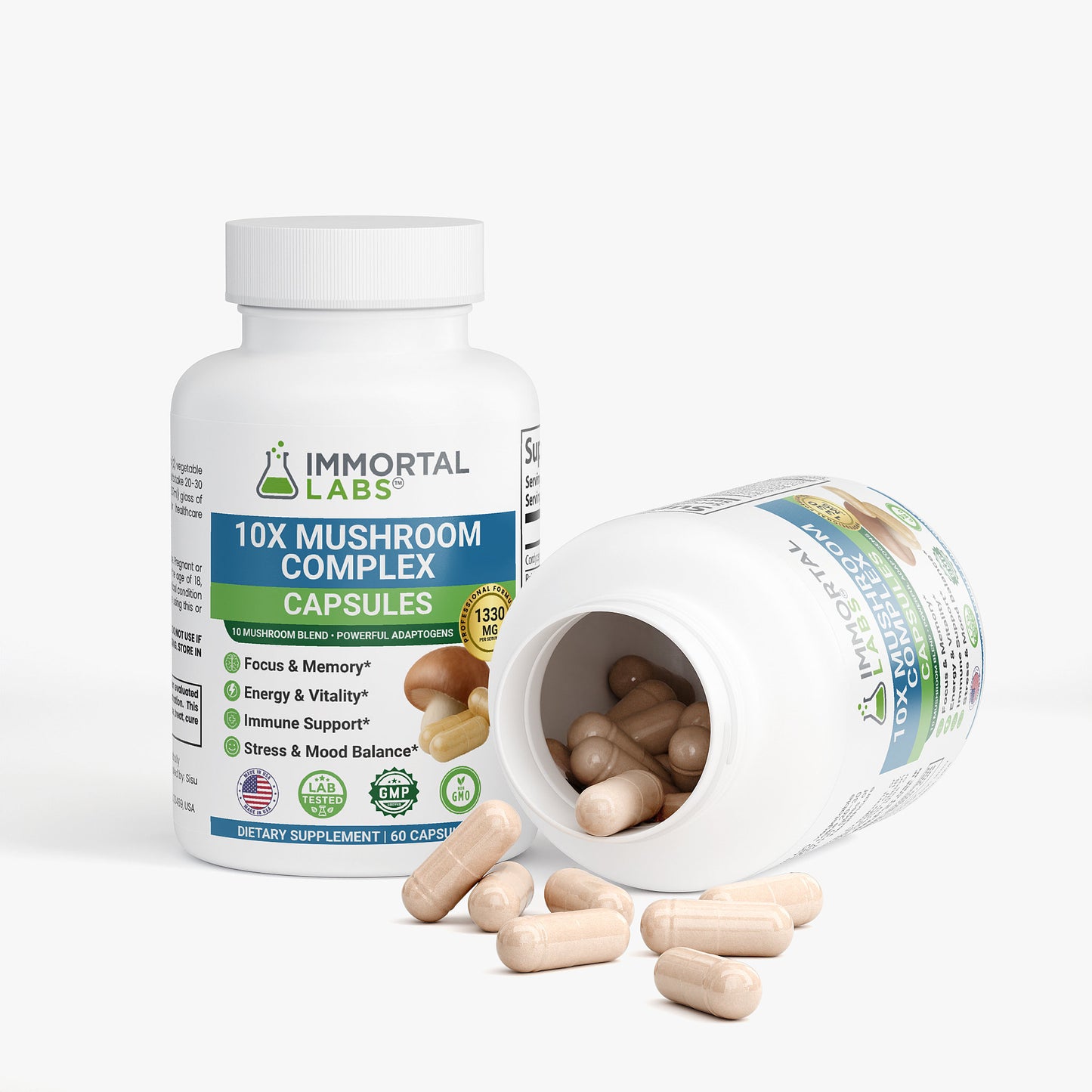 IMMORTAL LABS 10X Mushroom Complex Capsules