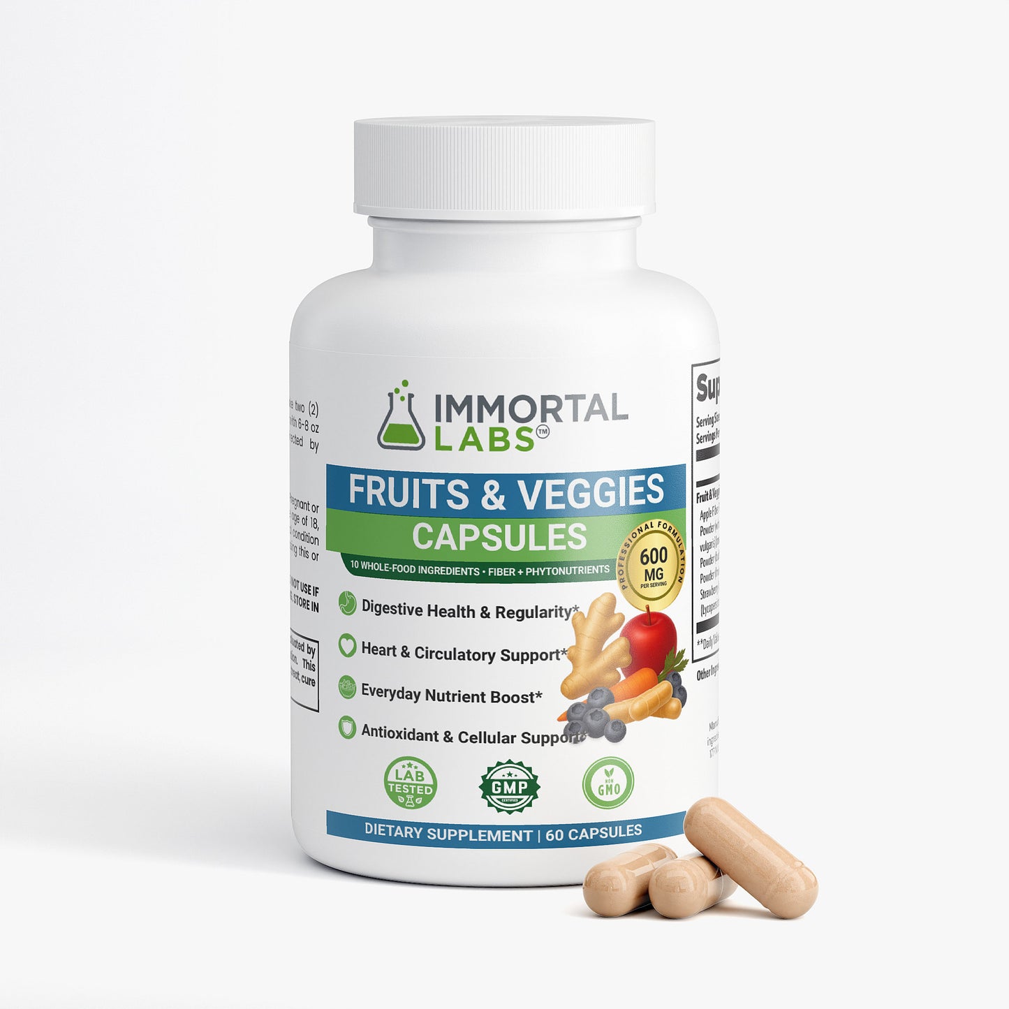 IMMORTAL LABS Fruits & Veggies Capsules