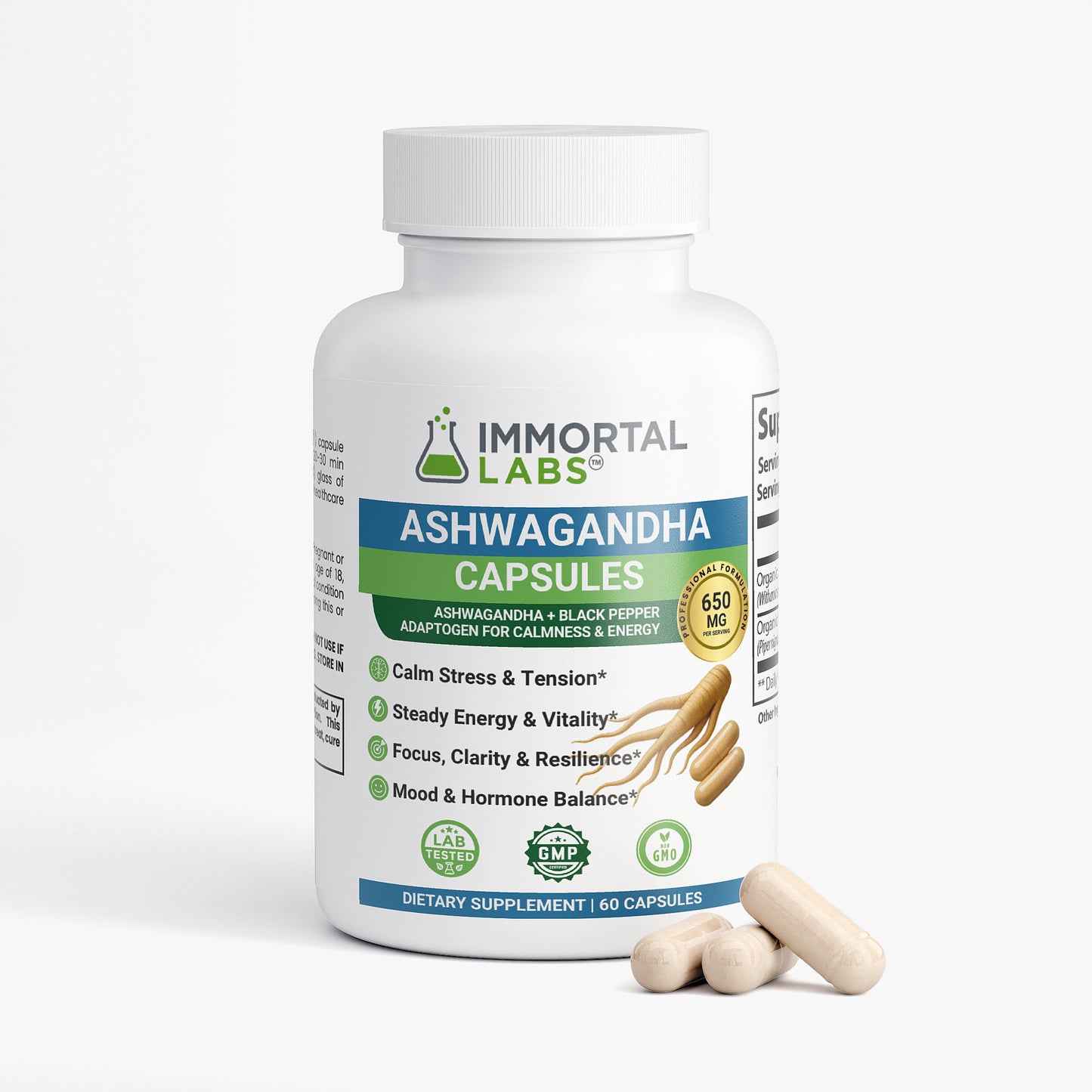 IMMORTAL LABS Ashwagandha Capsules