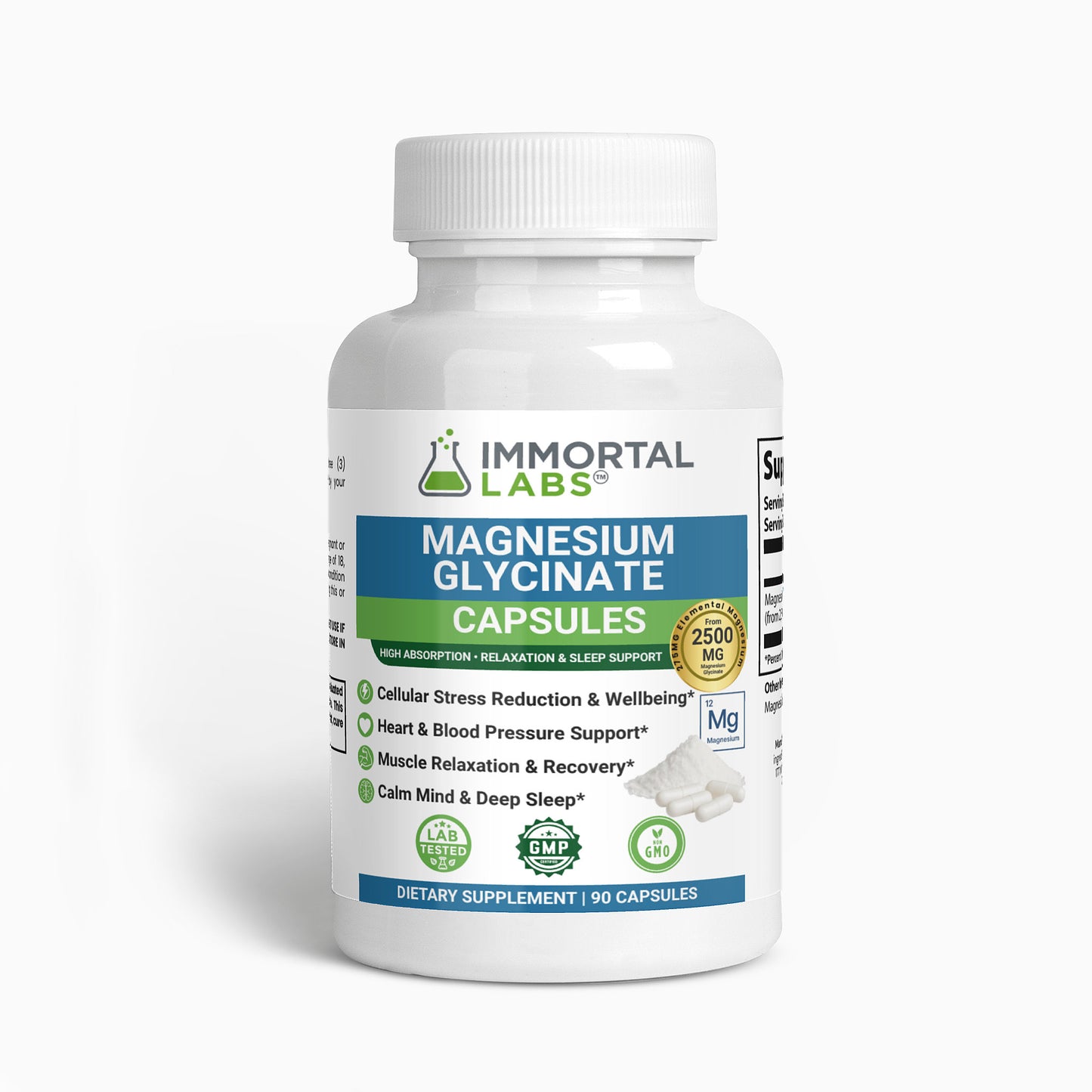 IMMORTAL LABS Magnesium Glycinate Capsules