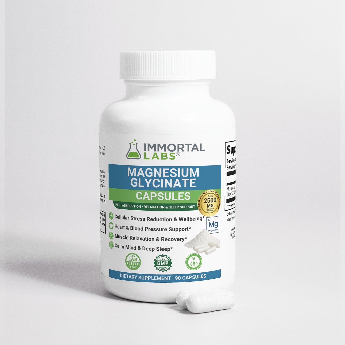 IMMORTAL LABS Magnesium Glycinate Capsules